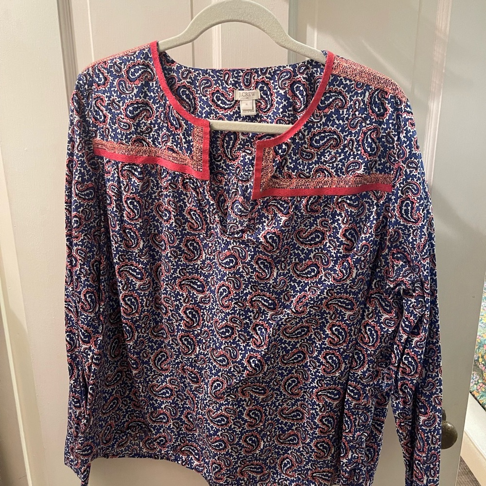 J. Crew factory Paisley Blouse